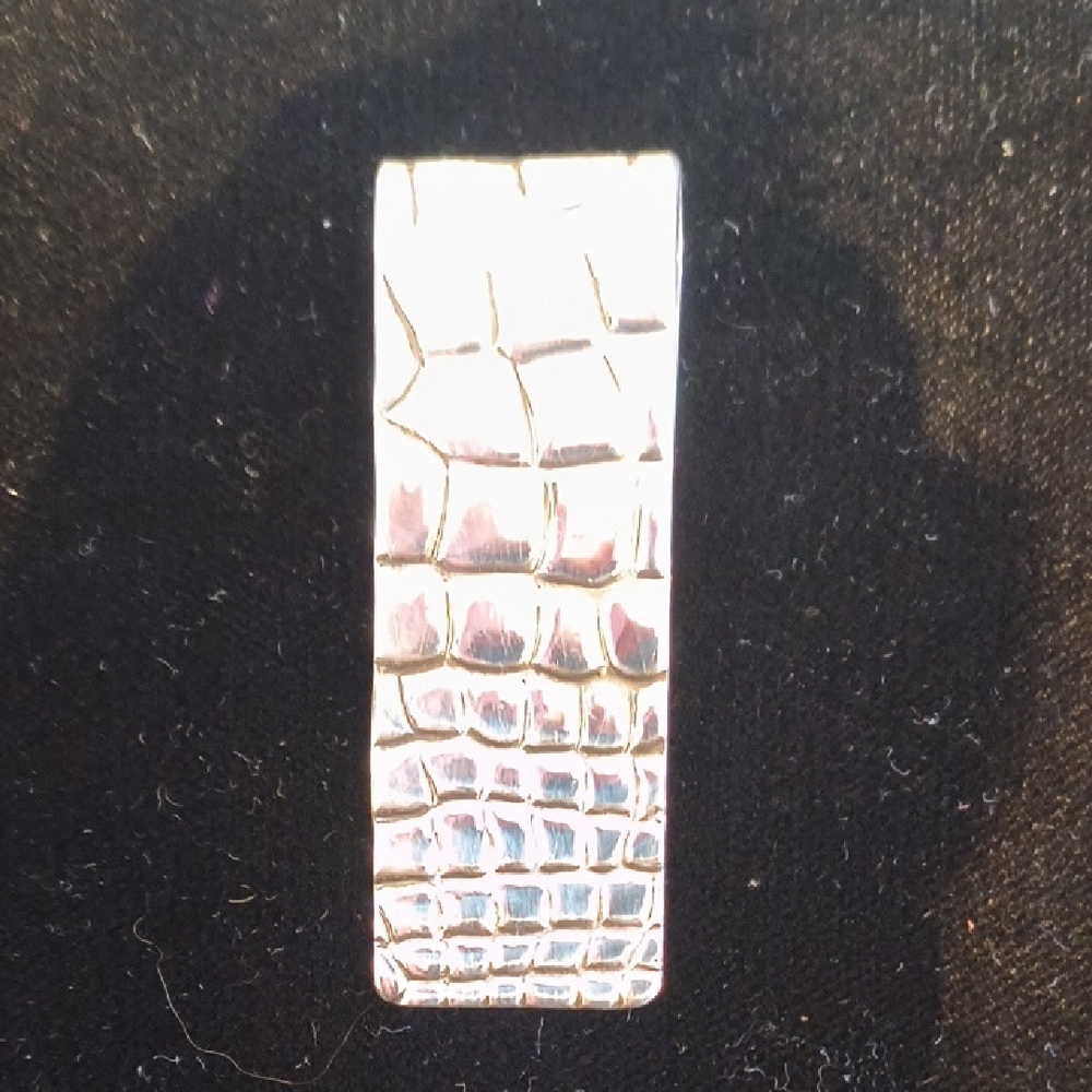 Tiffany & Co. Silver Textured Croc-Pattern Money Clip